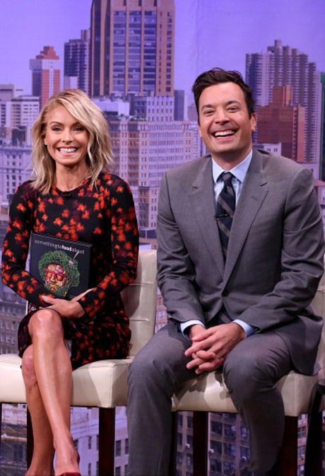 Kelly Ripa and Jimmy Fallon