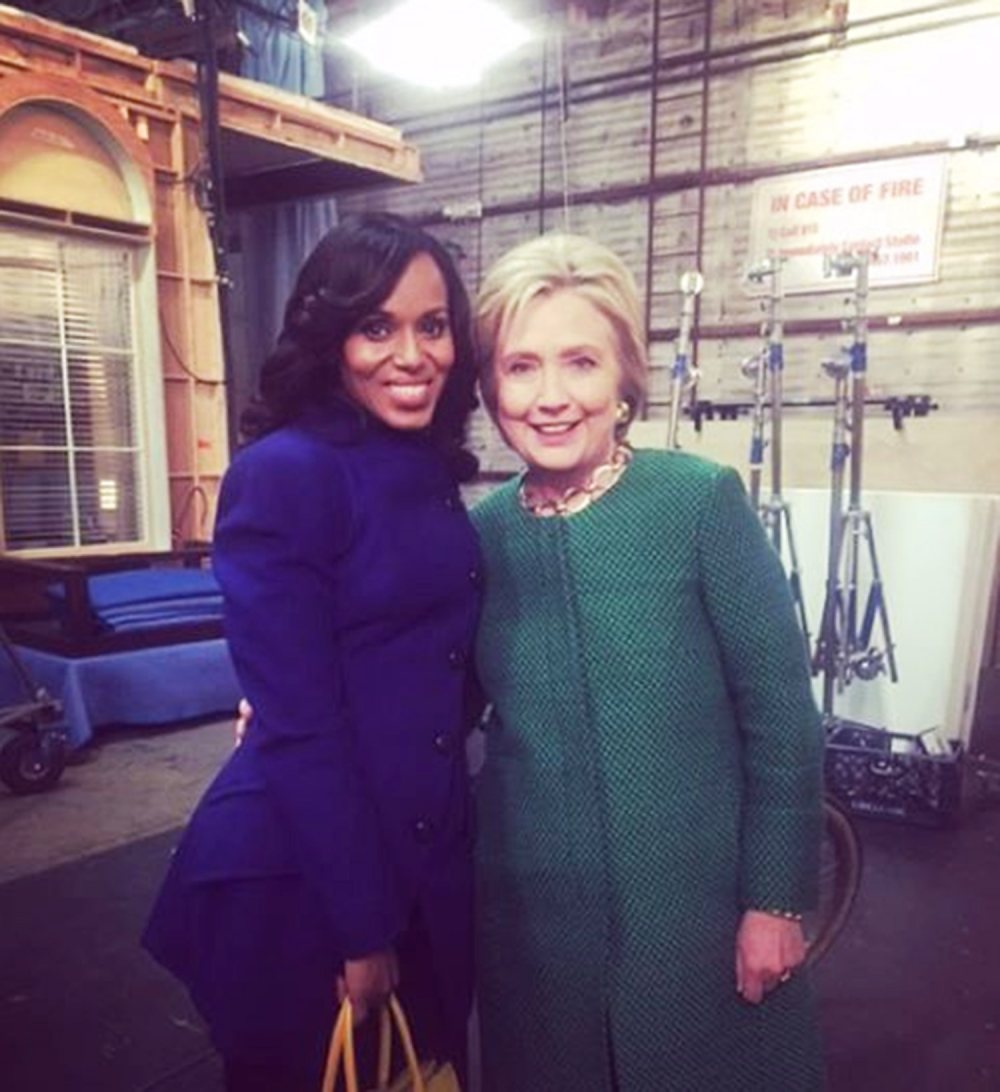 Kerry Washington and Hilary Clinton