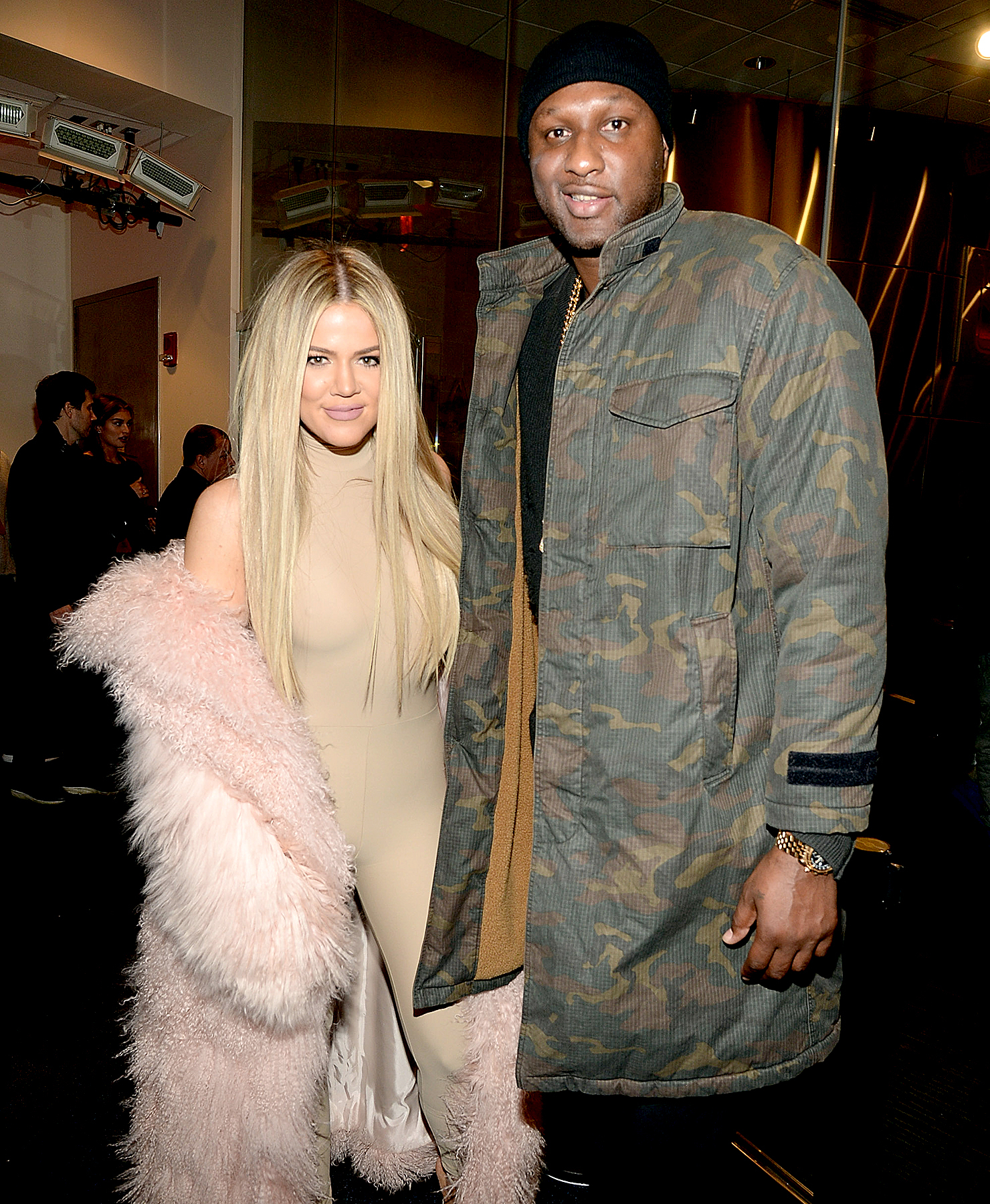 Khloe Kardashian and Lamar Odom attend Kanye West Yeezy Season 3 at Madison Square Garden on February 11, 2016 in New York City.