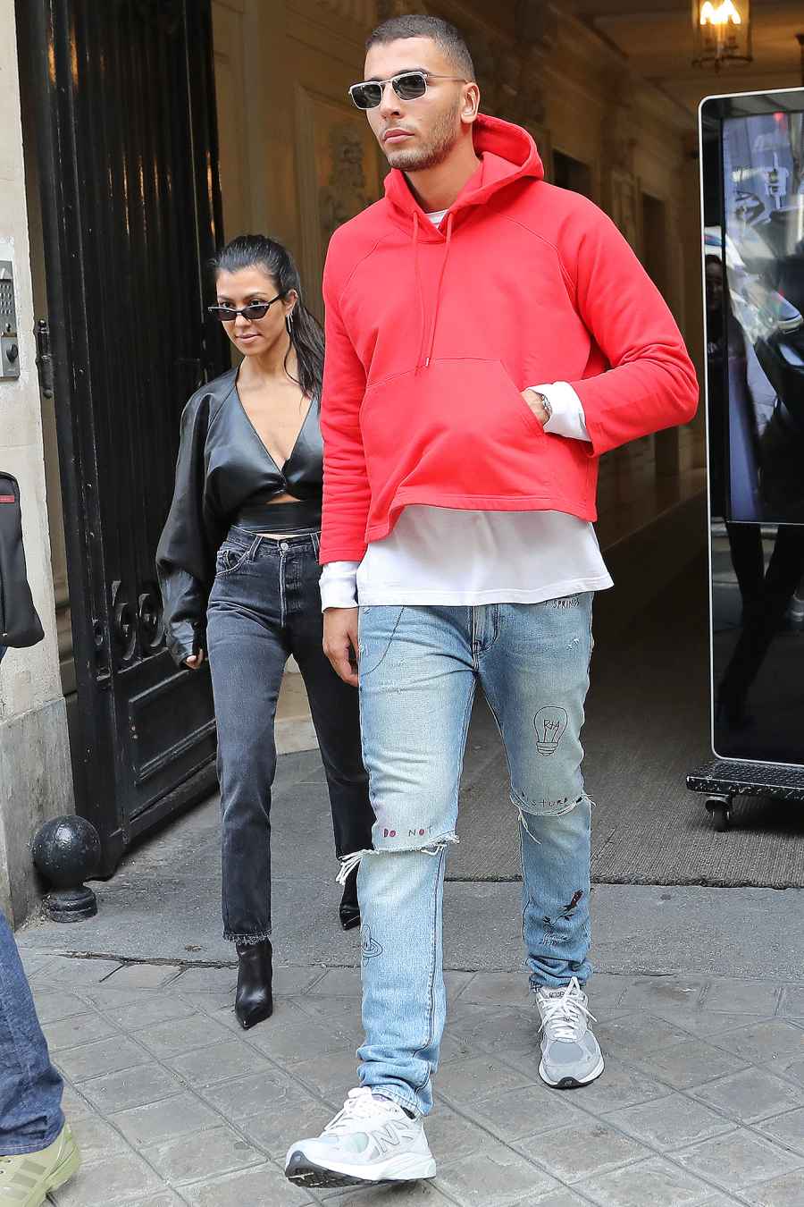 Kourtney Kardashian, Younes Bendjima, Paris Fashion Week, France