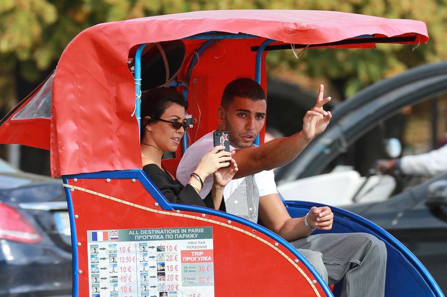 Kourtney Kardashian, Younes Bendjima, Paris Fashion Week, France