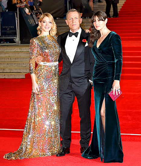 Lea Seydoux, Daniel Craig and Monica Bellucci