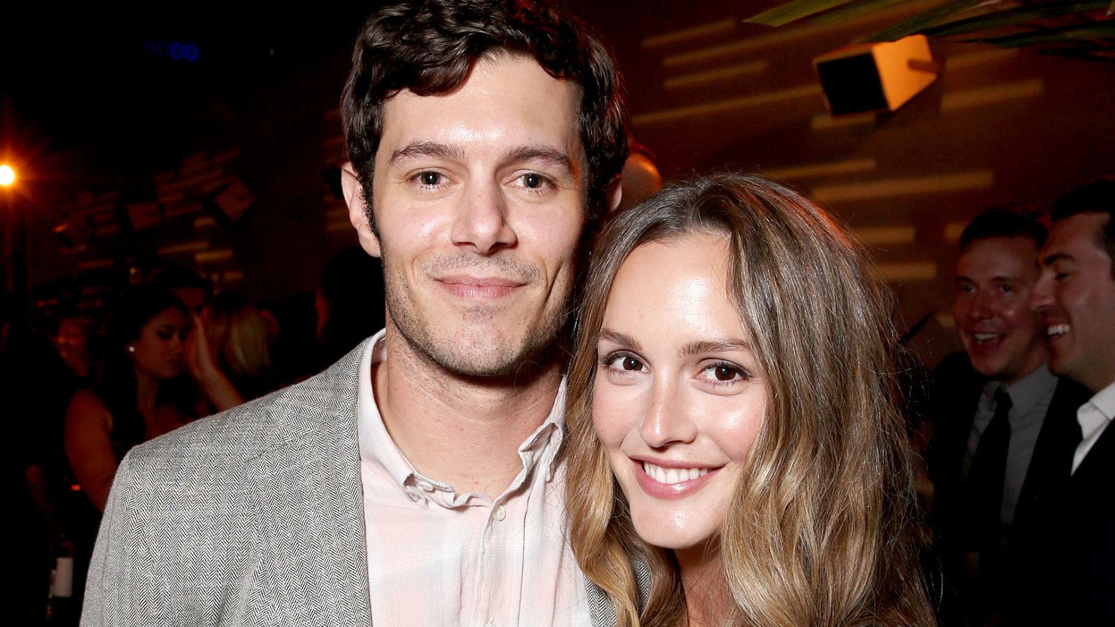 Adam Brody and Leighton Meester attend the after party for the premiere pf Crackle's "Startup" on August 23, 2016 in Los Angeles, California.