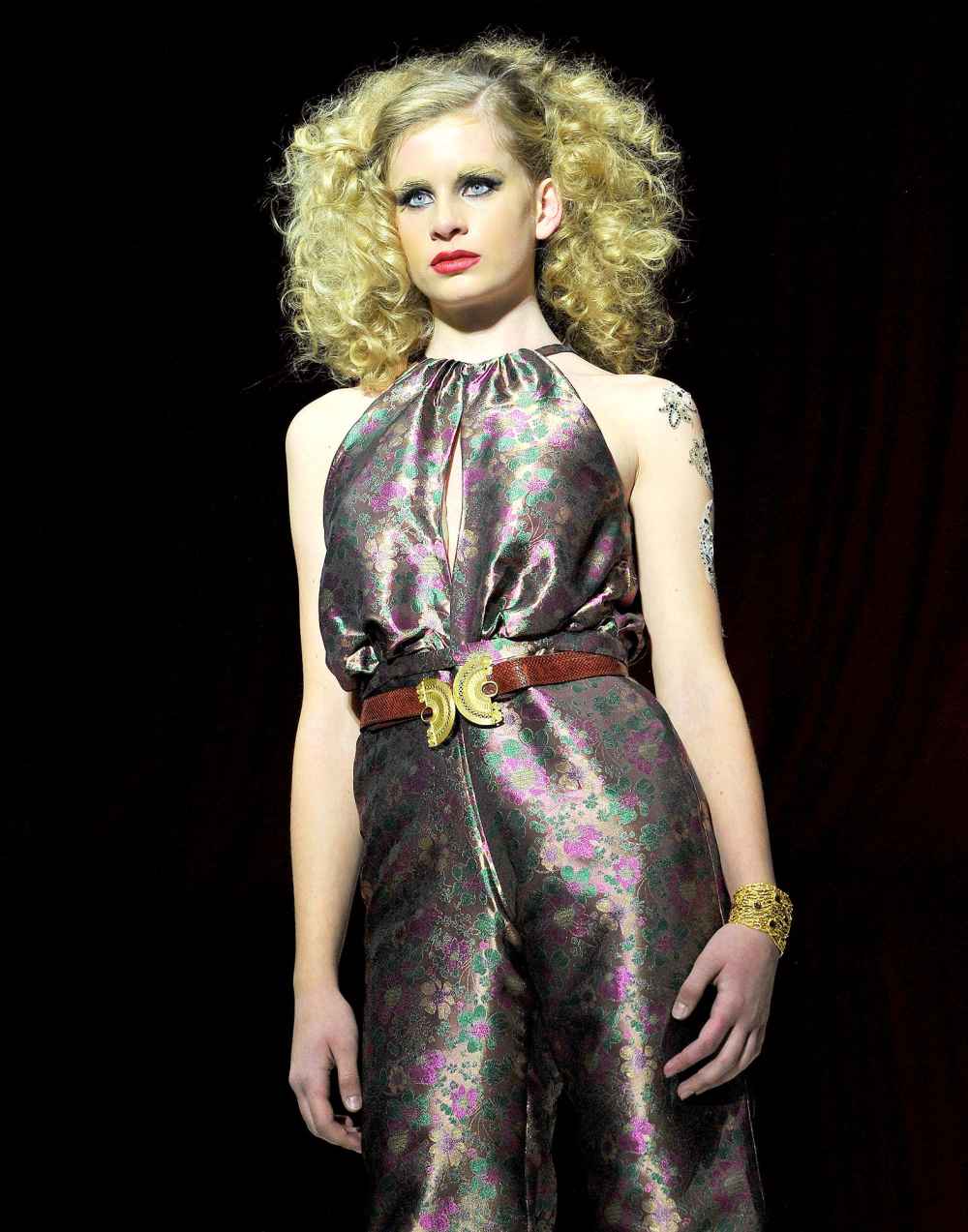 Mason Grammer walks the runway at the Malan Breton fashion show during Fall 2016 New York Fashion Week at Gotham Hall on February 11, 2016 in New York City.