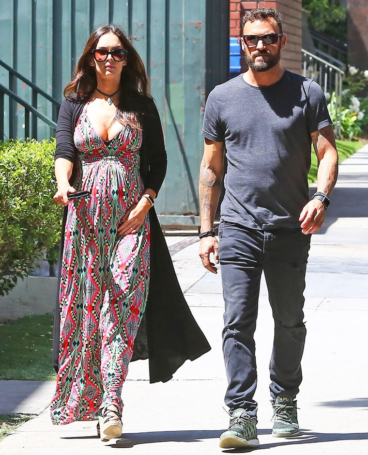 Megan Fox and Brian Austin Green attend Ferrari's 60th Anniversary in the USA Gala at the Wallis Annenberg Center for the Performing Arts on October 11, 2014.