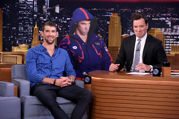 Michael Phelps and Jimmy Fallon