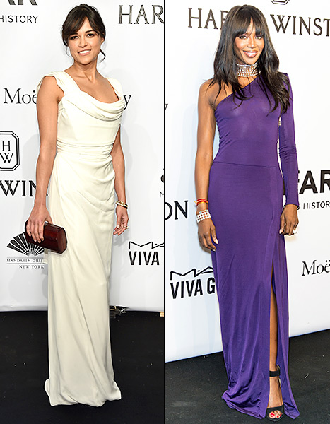 Michelle Rodriguez and Naomi Campbell - amfAR