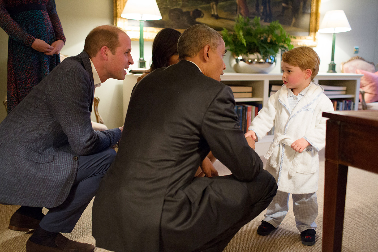 President Obama, Prince William, Princess Kate, Prince George