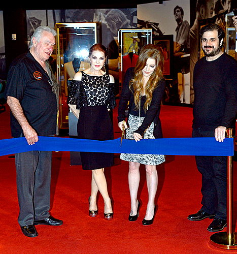 Priscilla Presley and Lisa Marie Presley - ribbon cutting