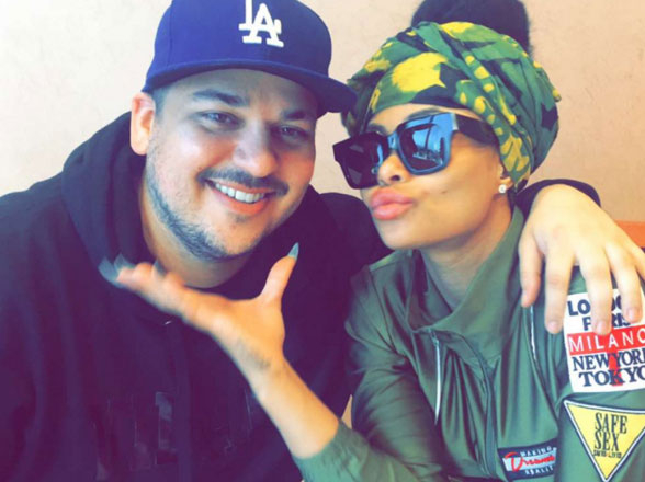 Rob Kardashian and Blac Chyna look happy on Snapchat