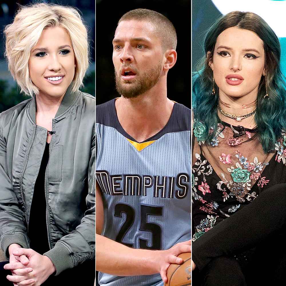 Savannah Chrisley, Chandler Parsons, and Bella Thorne