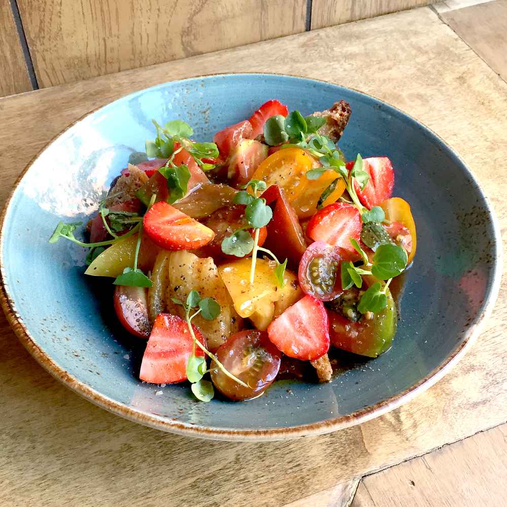 Tomato-Strawberry Panzanella