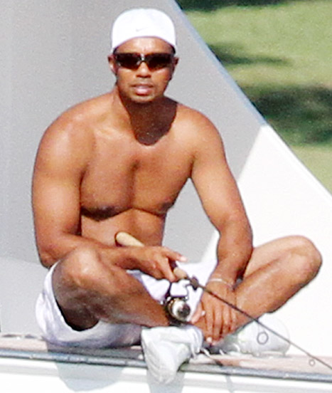 tiger woods shirtless