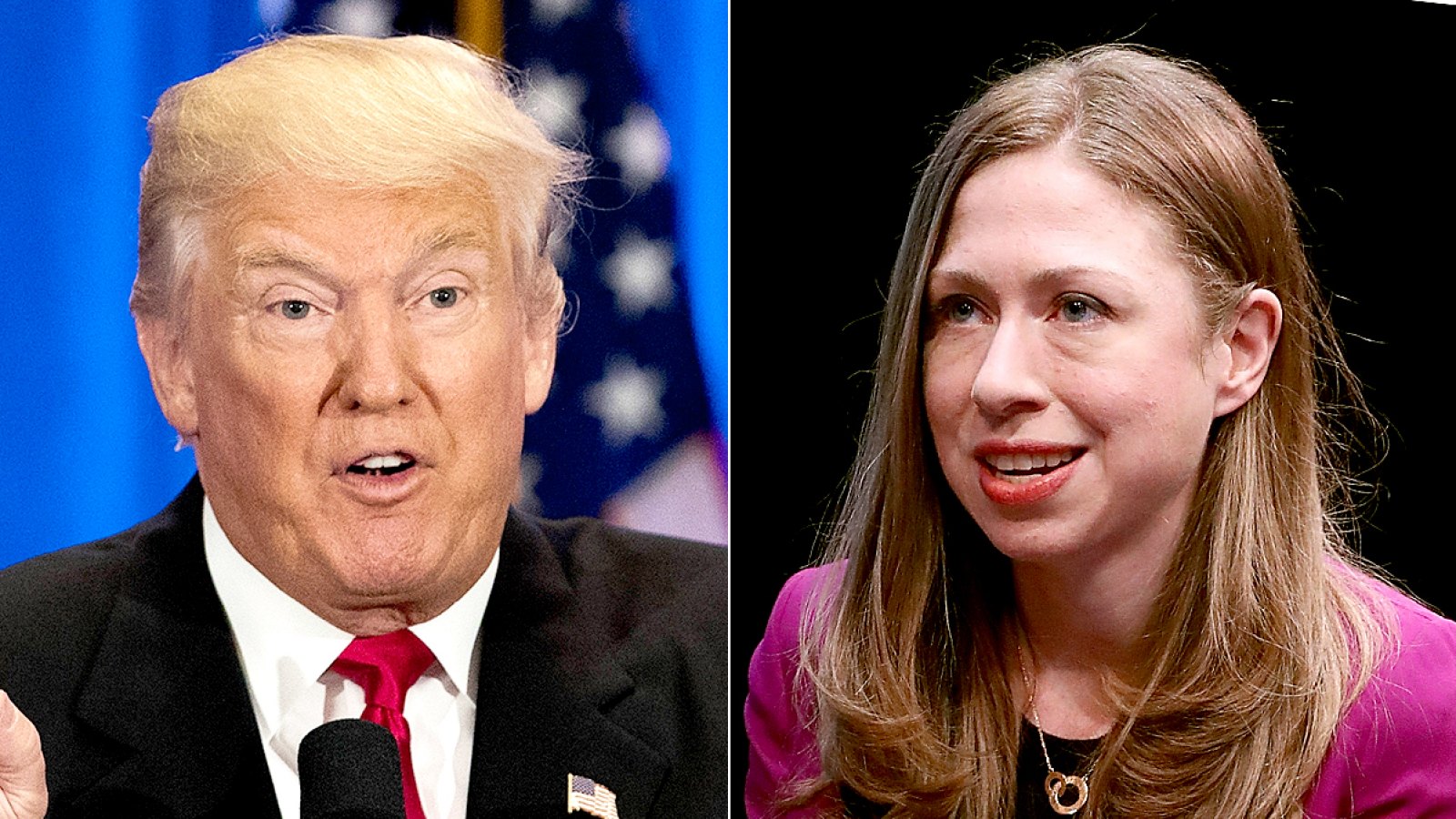 Donald Trump and Chelsea Clinton